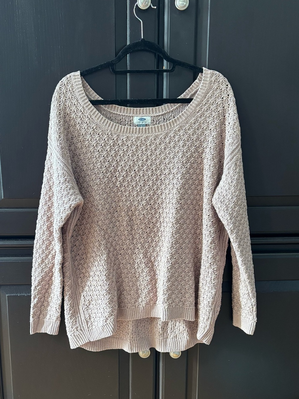 Old Navy Scoop Neck Textured Knit Sweater - Light Blush